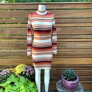 Fitted Ribbed Sweater Dress